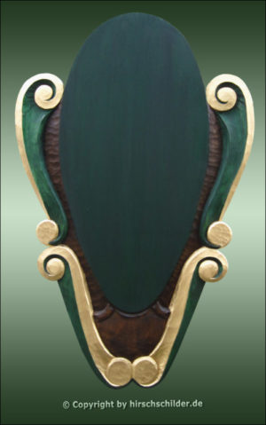 Trophäenschild tallada para rothirsch cuernos de venado Hirsch geschnitztes escudo 